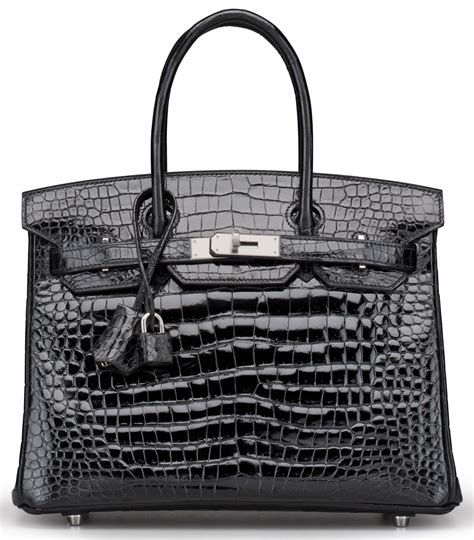 hermes crocodile bag black|hermes birkin 30.